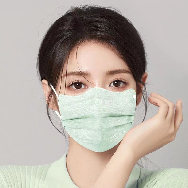 Macaron wave-shaped mask women's high-looking face-looking small new style eye protection corner disposable summer thin