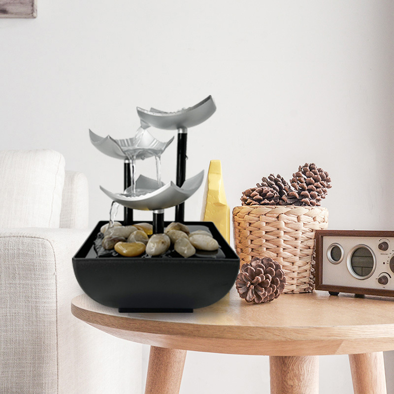 Living room home office desktop small fountain fortune water decoration landscape decoration craft gift