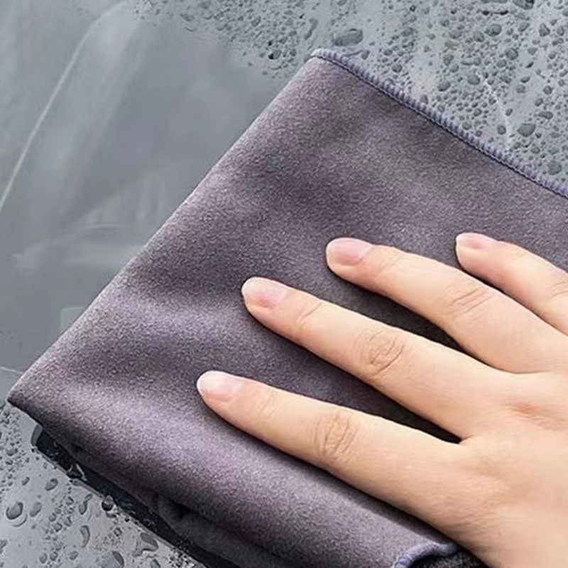 Cross-border suede car towel coral fleece car wash towel double-sided cleaning cloth absorbent car wash small towel customization