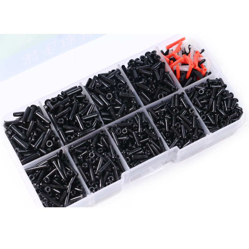 Badminton racket black boxed thickened grommet mixed single-line hole double-line hole double-line nail all equipped