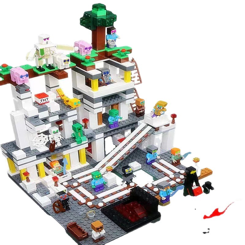 Compatible with Lego bricks My World Mine Park Children's puzzle Stitching small particle toys for cross-border use