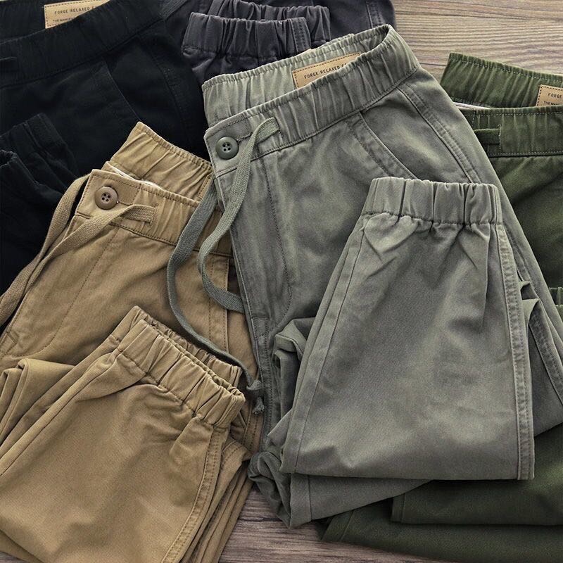 2021 overalls pants men's wear-resistant stain-resistant electric welder wear ankle-tied fashion brand labor protection pants summer overalls single pants