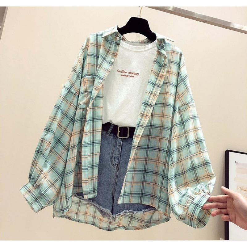 Sunscreen Plaid Shirt Women's Spring 2023 New Korean-style European-style Fashion Internet Popular Fairy Jacket