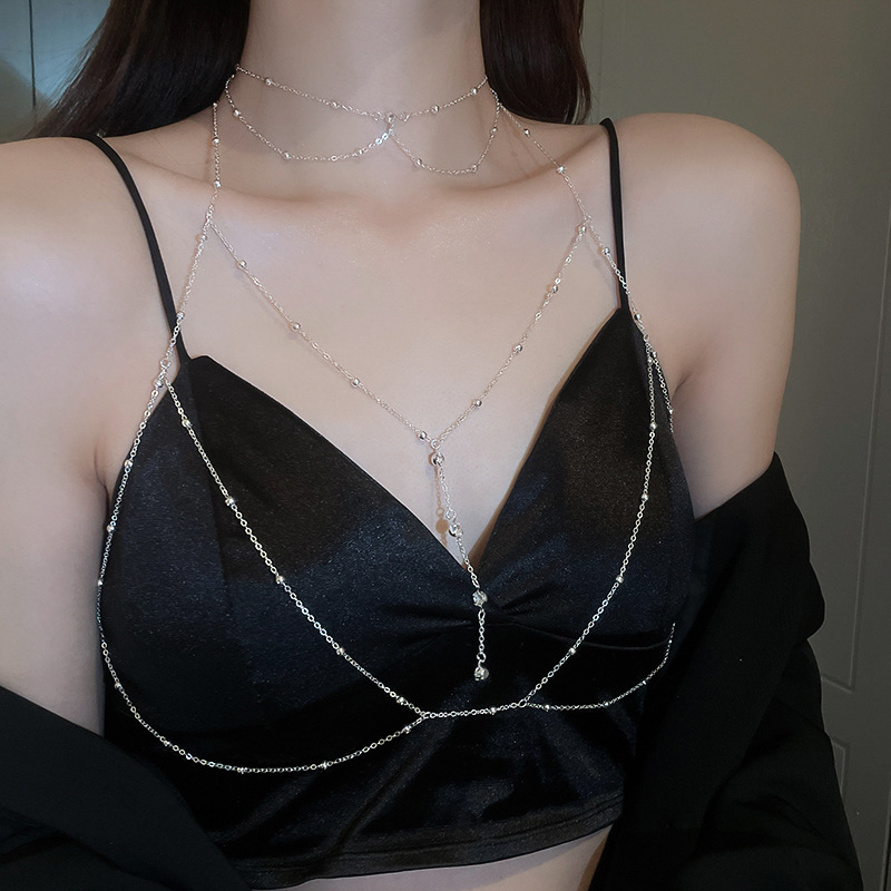 3# Silver (body chain + neck chain)