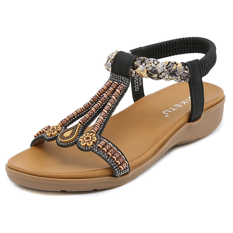 2230-3 Amazon 2024 Summer New All-match Fashion Women's Sandals with Loafed Light Comfortable Sandals