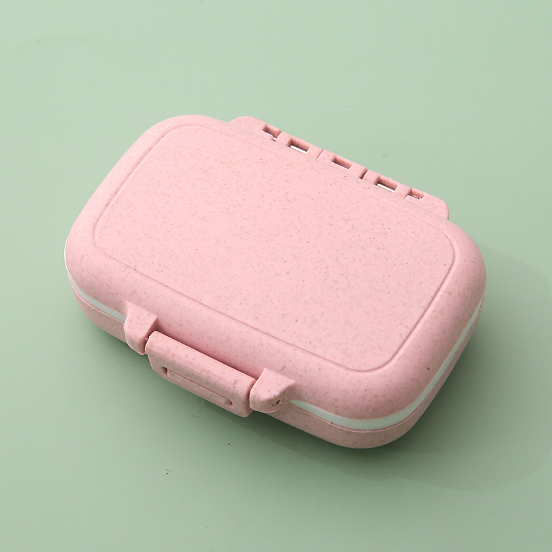 Factory direct supply three-compartment small medicine box portable mini-Compartment 3-compartment storage box Round Oval square medicine box