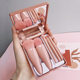 Portable 5 Pct Makeup Brush Travel Set with Mirror Mini Multifunctional Powder Brush Foundation Eye Shadow Brush