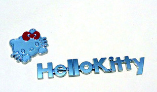 Metal car stickers cute cartoon hello cat metal car logo R425