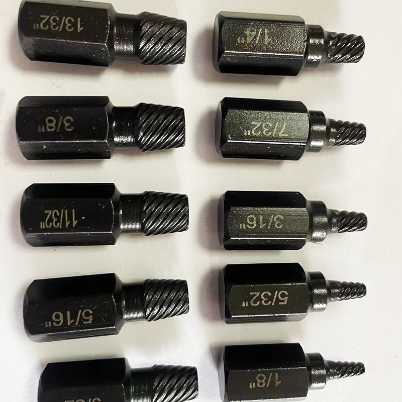 10-piece set screw extractor 25pc inch broken sliding thread screw extractor hexagon socket bolt removal