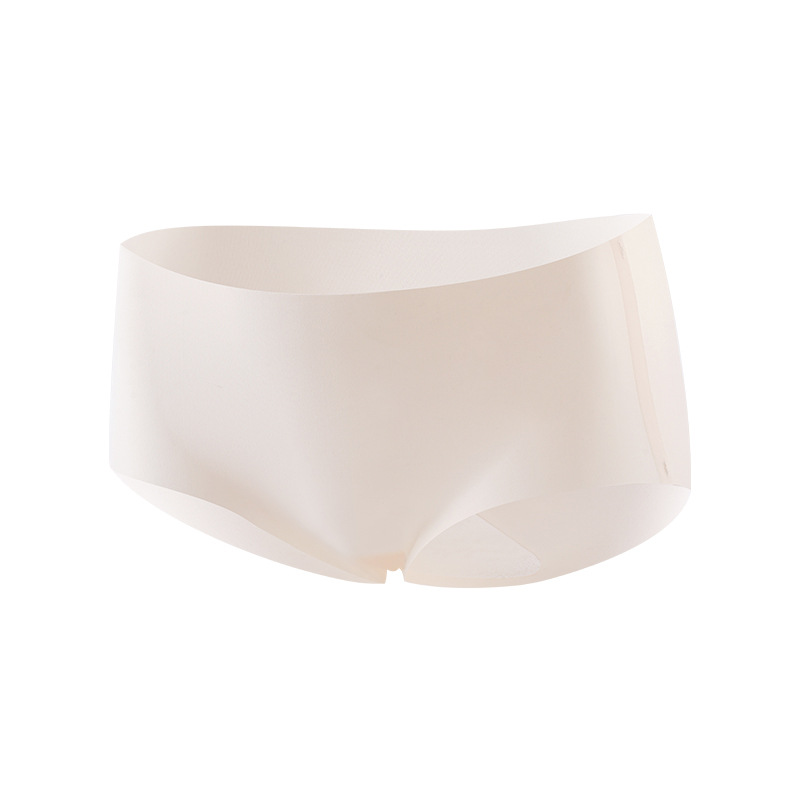 Naked ice silk underwear ladies waist seamless 3D hip no hip antibacterial cotton crotch high school students triangle shorts