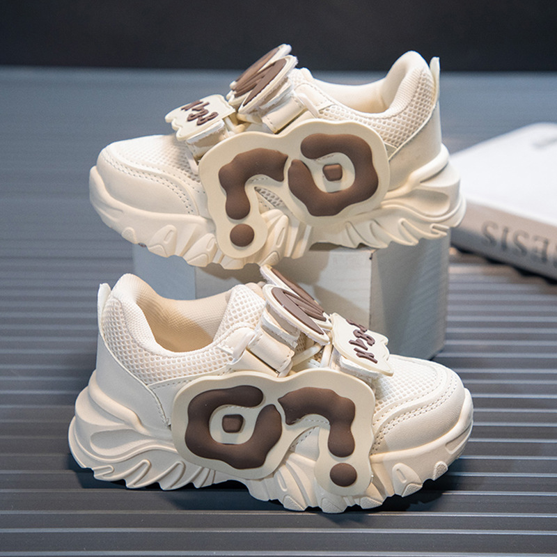 Children's mesh shoes girls' sneaker spring 2024 New breathable girls' daddy shoes all-match soft bottom running shoes