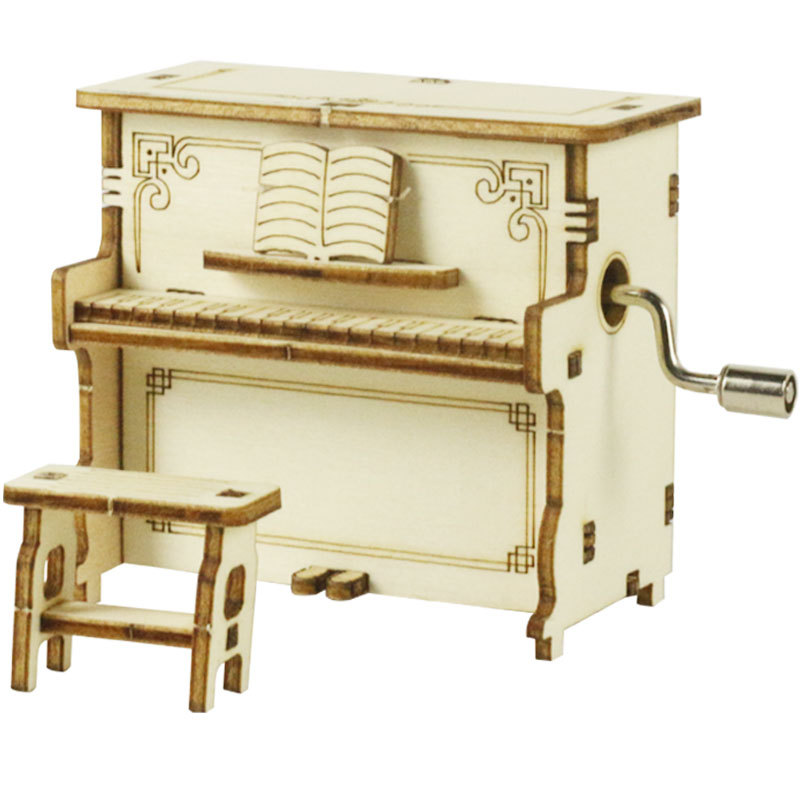 Teacher's Day Assembled Gift Children's diy Piano Music Box Music Box Wooden Creative Handmade for Teachers