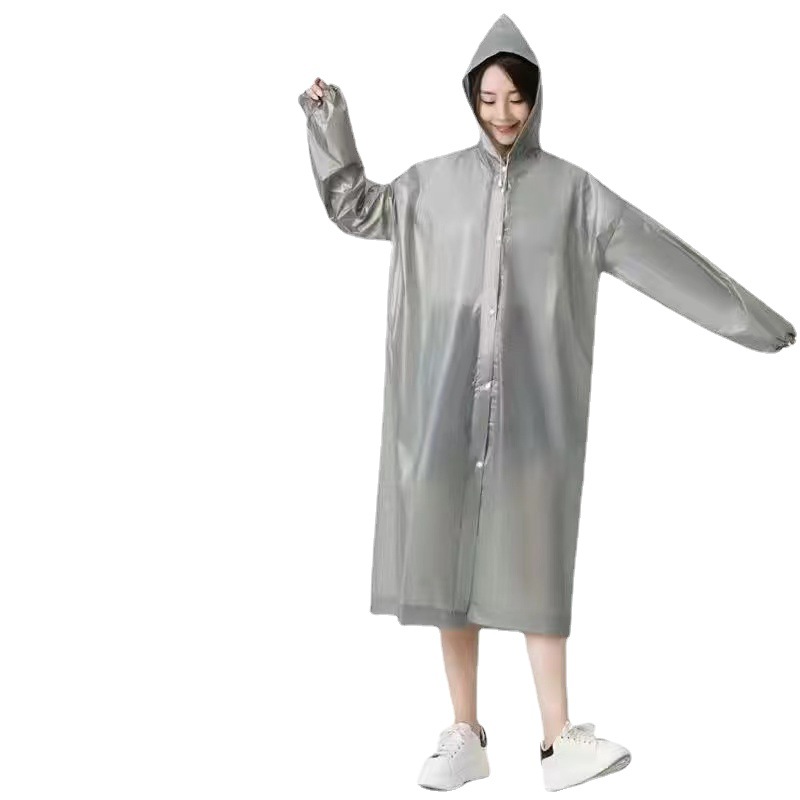 Poncho riding thickened adult hiking conjoined raincoat outdoor rafting non-disposable EVA raincoat wholesale