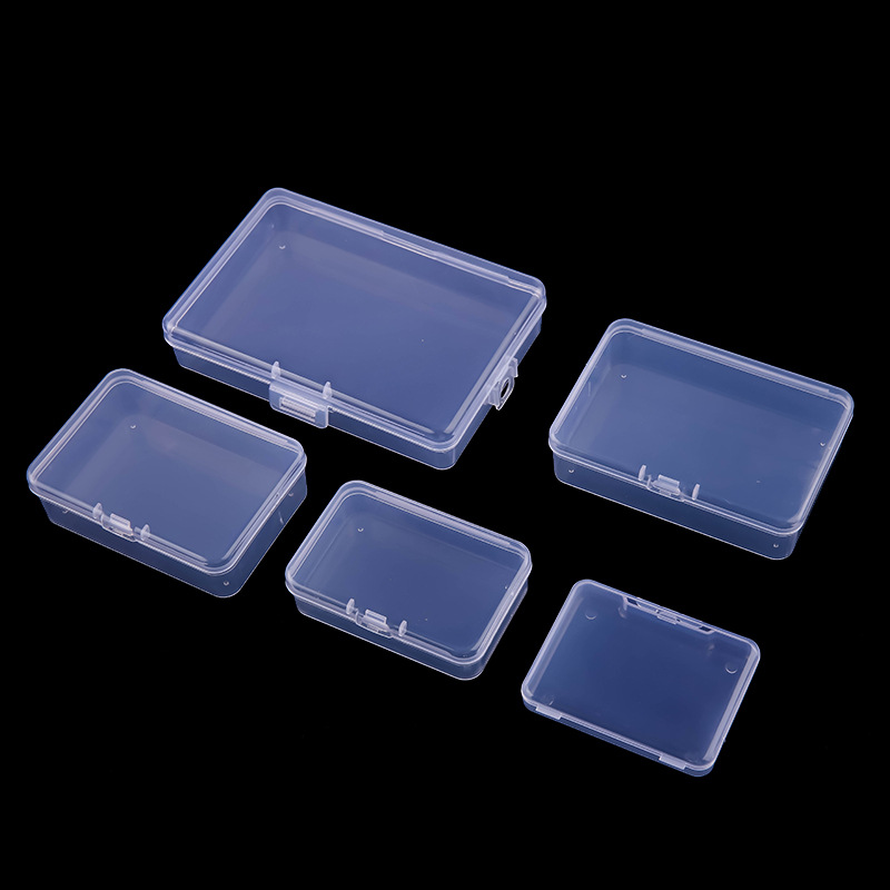 Plastic Box PP Box Transparent Rectangular Box Hardware Element Box Nail Art Storage Box Jewelry Desktop Storage Box
