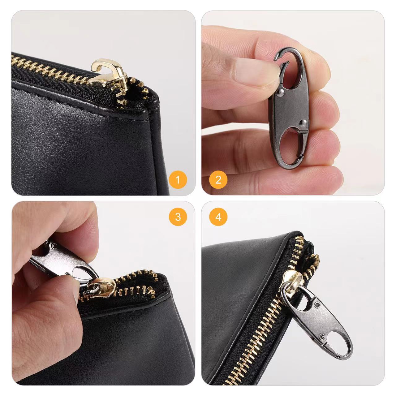 S-type Spring buckle quick hanging key luggage chain metal alloy carabiner mini eight-word buckle adjustable buckle
