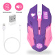 2.4g Rechargeable Wireless purple cat-mute