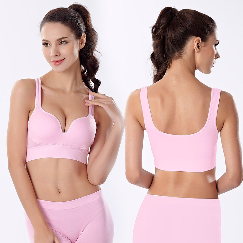 3D seamless one-piece sports underwear push up shockproof wireless adjustable beauty back sleep yoga fitness bra