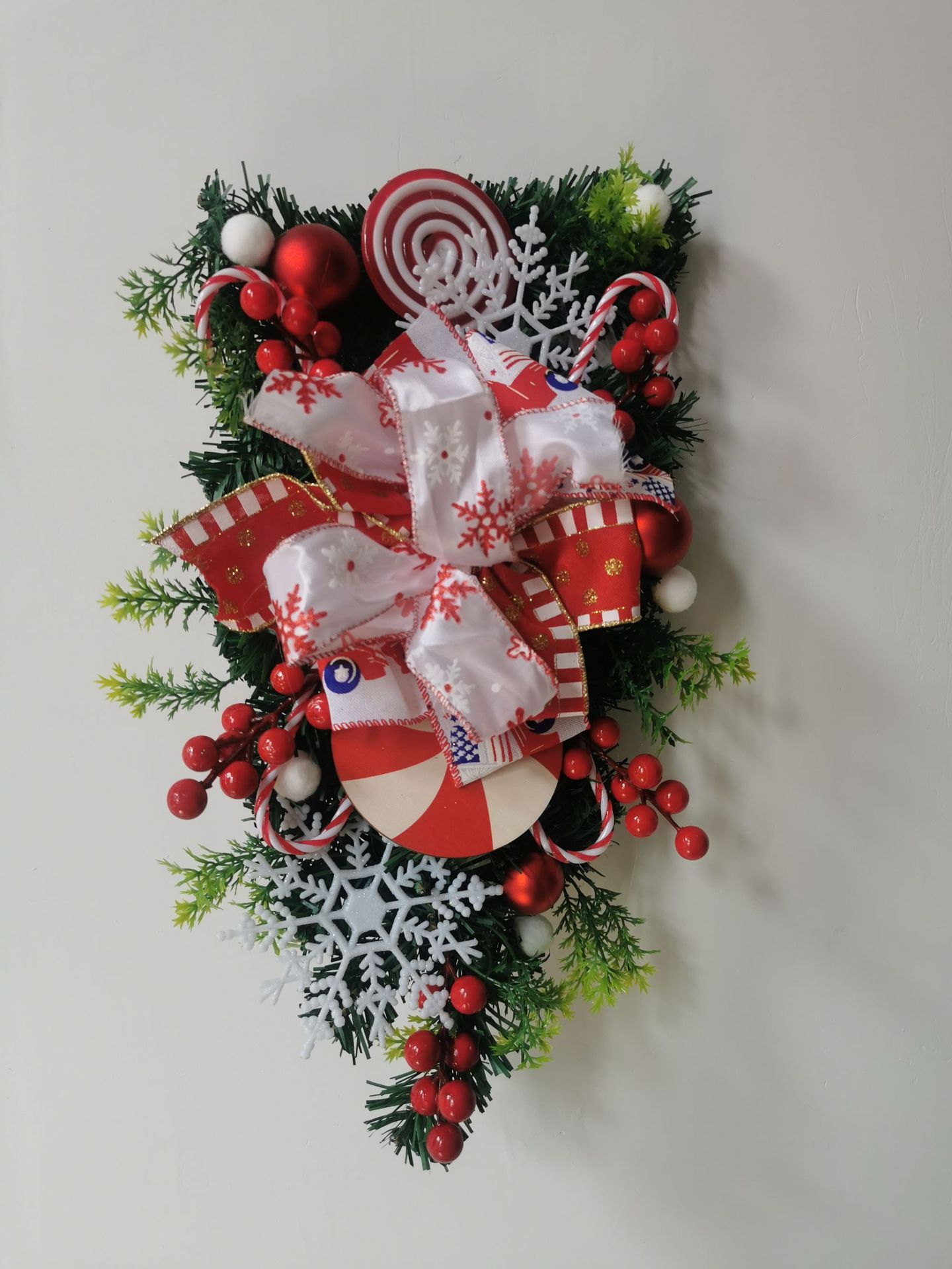 Christmas Inverted Tree Christmas Door Hanging Christmas Candy Inverted Tree Wall Decoration_voghion.com
