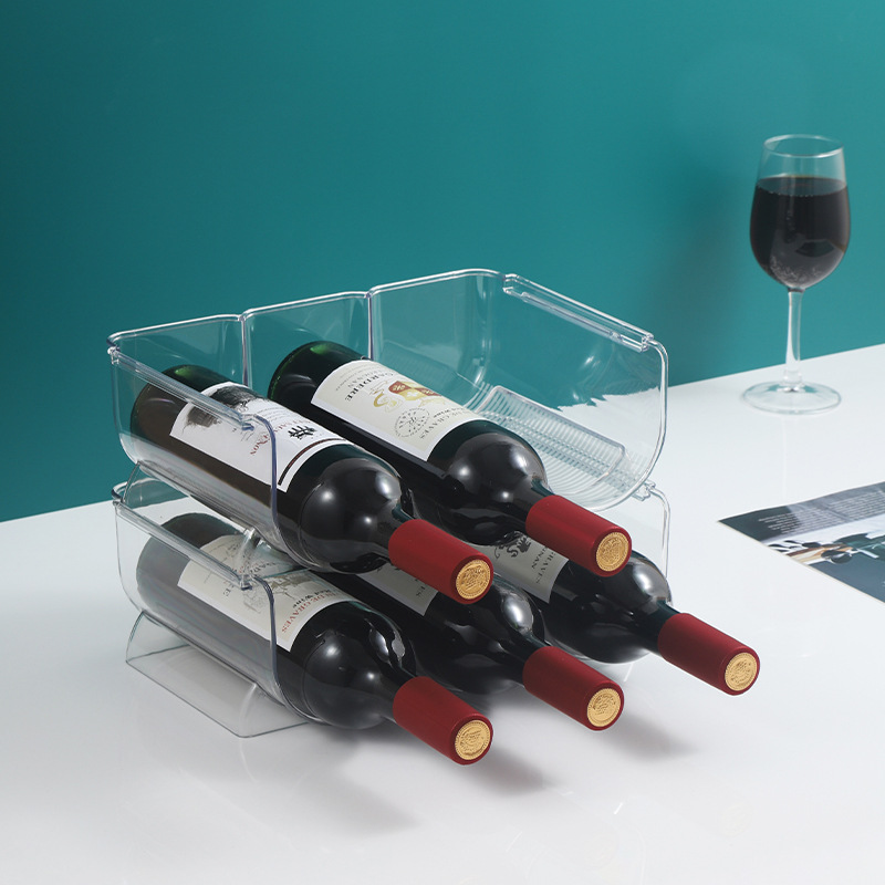 Transparent Acrylic Water Cup Holder Multi-layer Stackable Storage Rack for Water Bottle Household Desktop Heat Preservation Cup Holder Red Wine Rack