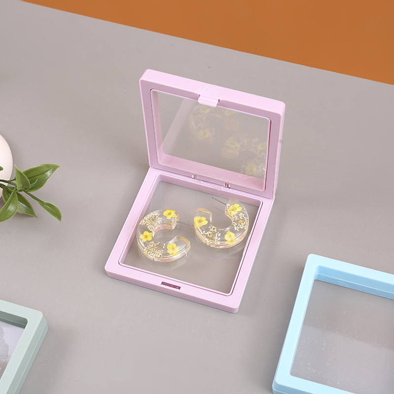 Promotional Transparent pe Suspension Box Gift Box Jewelry Storage Display Packaging Box Bracelet Necklace Jewelry Box
