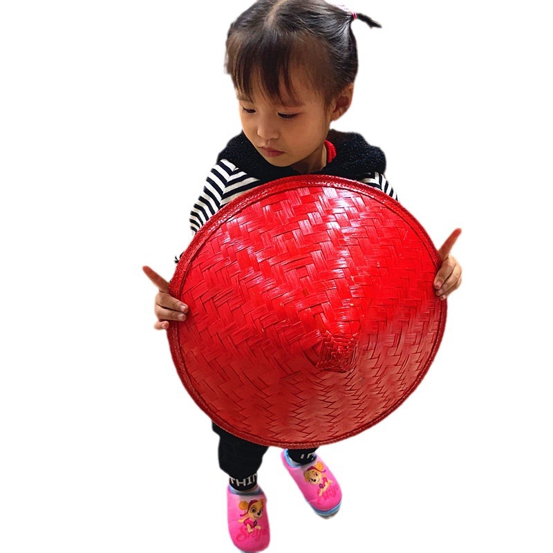 Children's dance hat hat Red Hat stage props hat multi-color spot bamboo straw hat spot