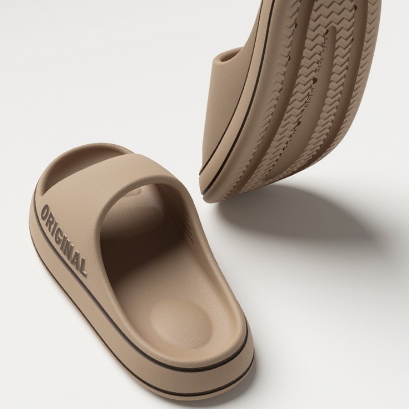 Men's summer slippers can be worn outside the bathroom, bathing, indoor, home, thick-soled, large-size couple slippers, women's shoes, men's models