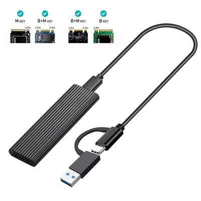 Type-C USB3.1 M2 Gen2 SSD solid state mobile hard disk box supports NGFF/NVME dual protocol