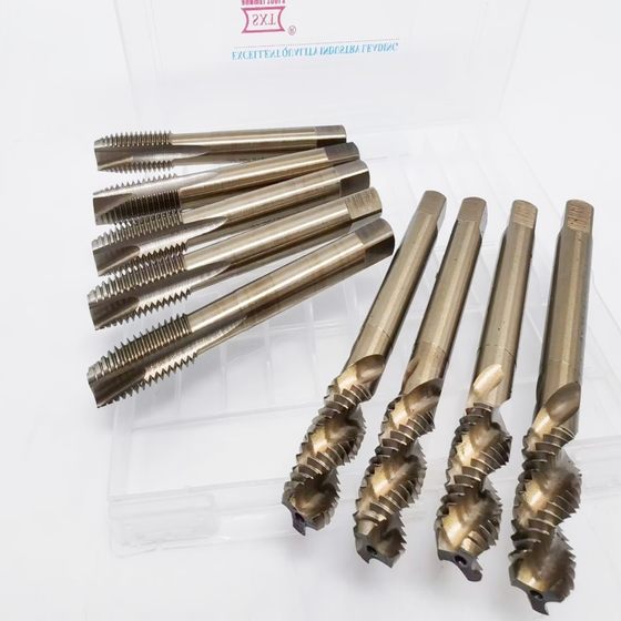 Cobalt roasted yellow Spiral Tap tip tap HSS-CO high speed steel machine tap M3-M16 factory wholesale
