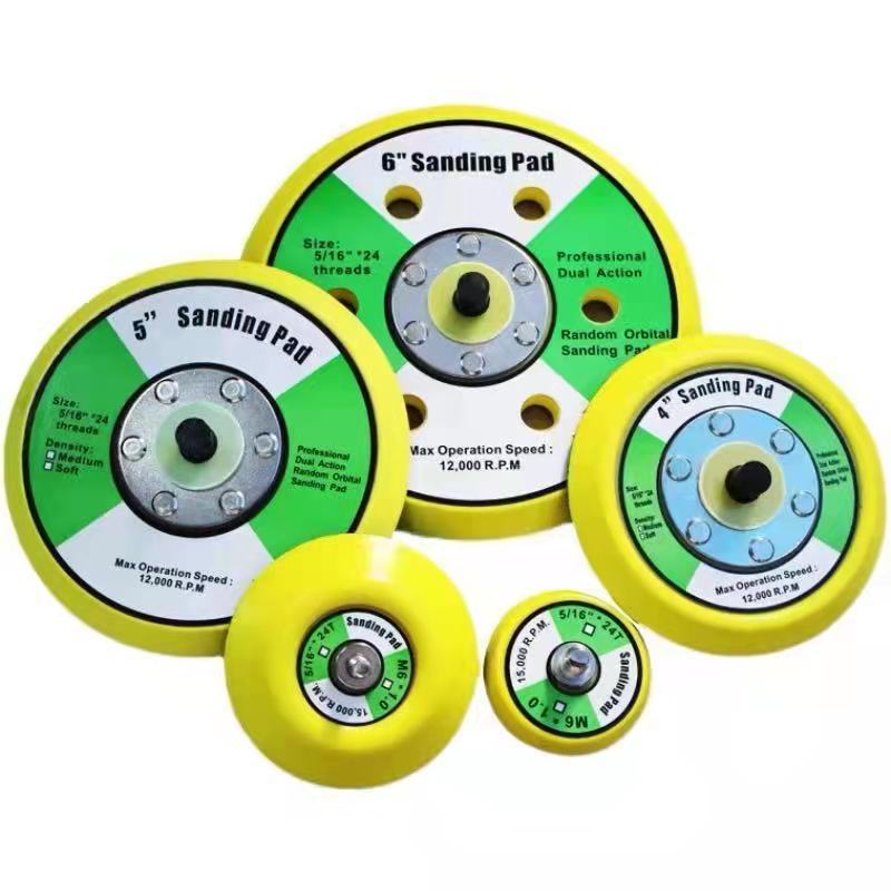 4 inch 5 inch 6 inch pneumatic adhesive disc sandpaper air mill flocking back velvet polishing adhesive wheel scouring cloth nylon disc