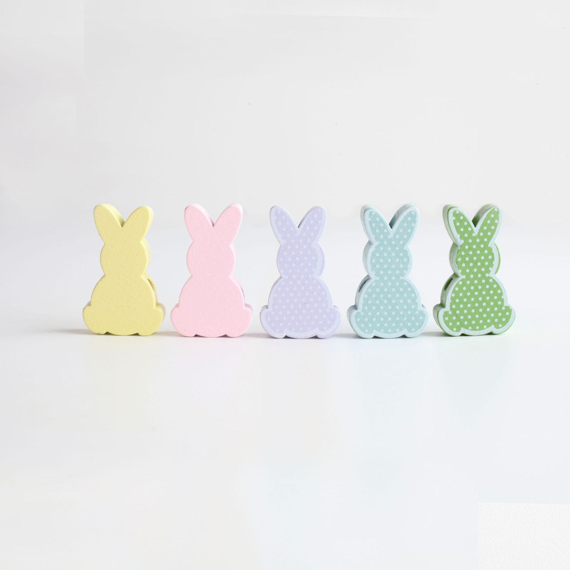 DJ source factory Easter wooden bead rabbit bead hemp rope tassel wooden bead string DIY accessories New 2023
