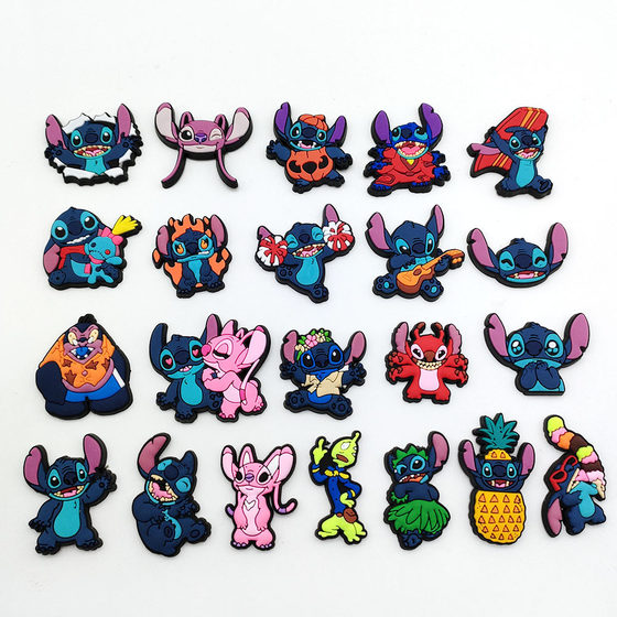 Cartoon stills series hole shoes flower shoes buckle soft rubber personalized garden shoes accessories wholesale
