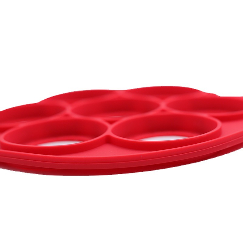 Cross-border Porous Pancake Silicone Pancake Maker 7 Hole Egg Fries Silicone Baking Tools Silicone Egg Fries Pancake Mold