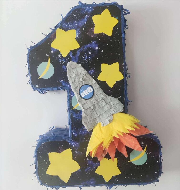 手作り宇宙数字1ピナタ子供誕生日パーティーゲーム砂糖道具叩き式pinata|undefined