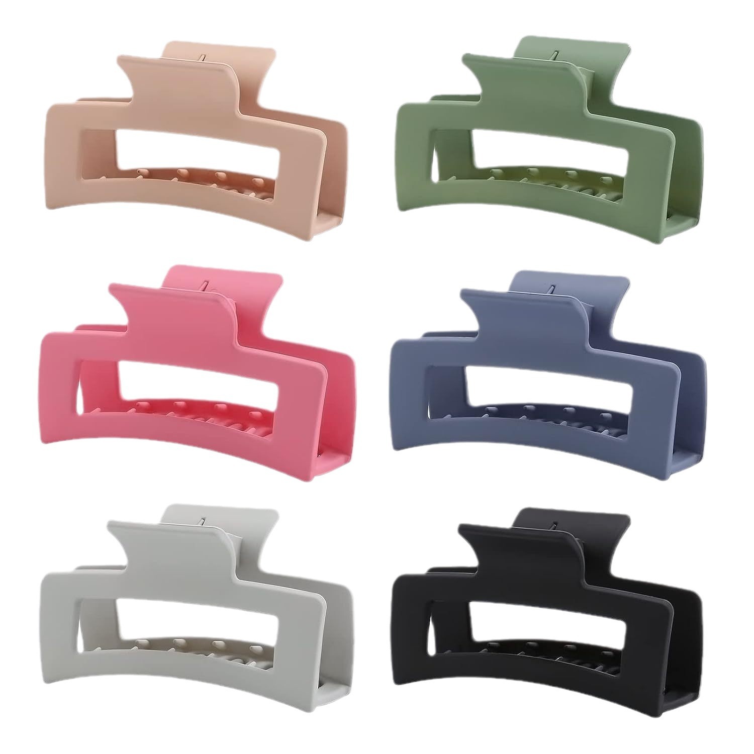 Amazon European and American Cross-border Headwear Long Square Large Grab Clip Frosted Head Hair Grab Clip Rubber Paint Non-slip Hair Accessories