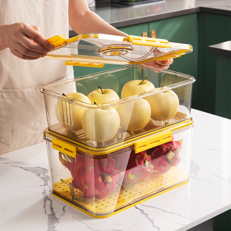 Strictly Selected Refrigerator Preservation Box Kitchen Finishing Timing Freezing Sealed Large Capacity Storage Box Plastic Transparent Preservation Box