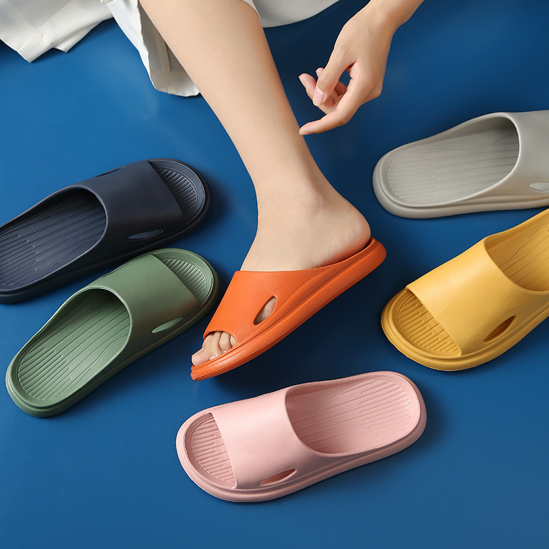 Slippers Home Summer Home Non-slip Wear-resistant Shallow Mouth Thin Comfortable Classic Bathroom Bath Couple Slippers Wholesale