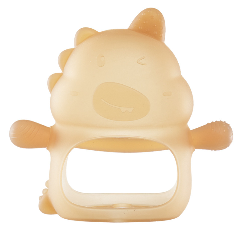 Dinosaur Baby Gum Bite Bite Bite Bite Boil Food Grade Silicone Anti-eating Hand Baby Grinding Stick