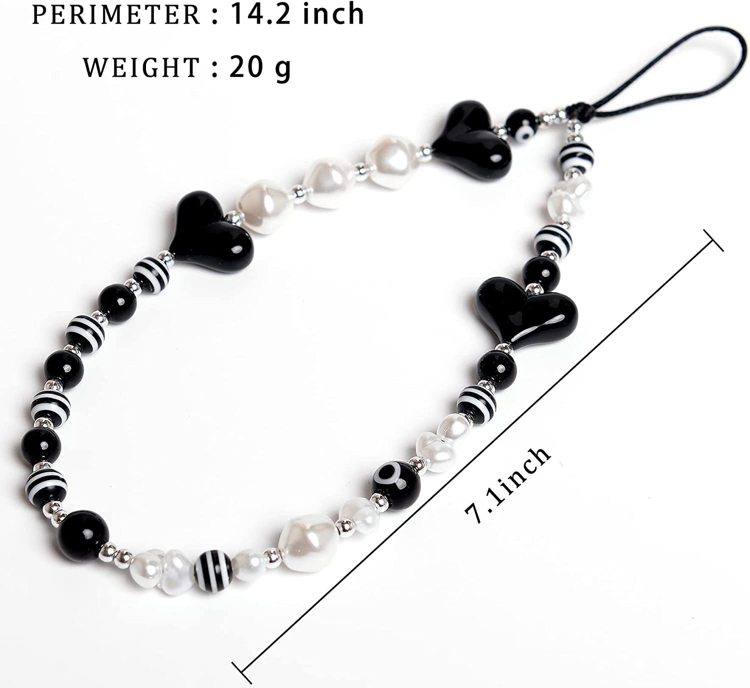 Elegant black lovely mobile phone chain wrist strap bracelet mobile phone pendant bag pendant Beads pendant peach heart jewelry