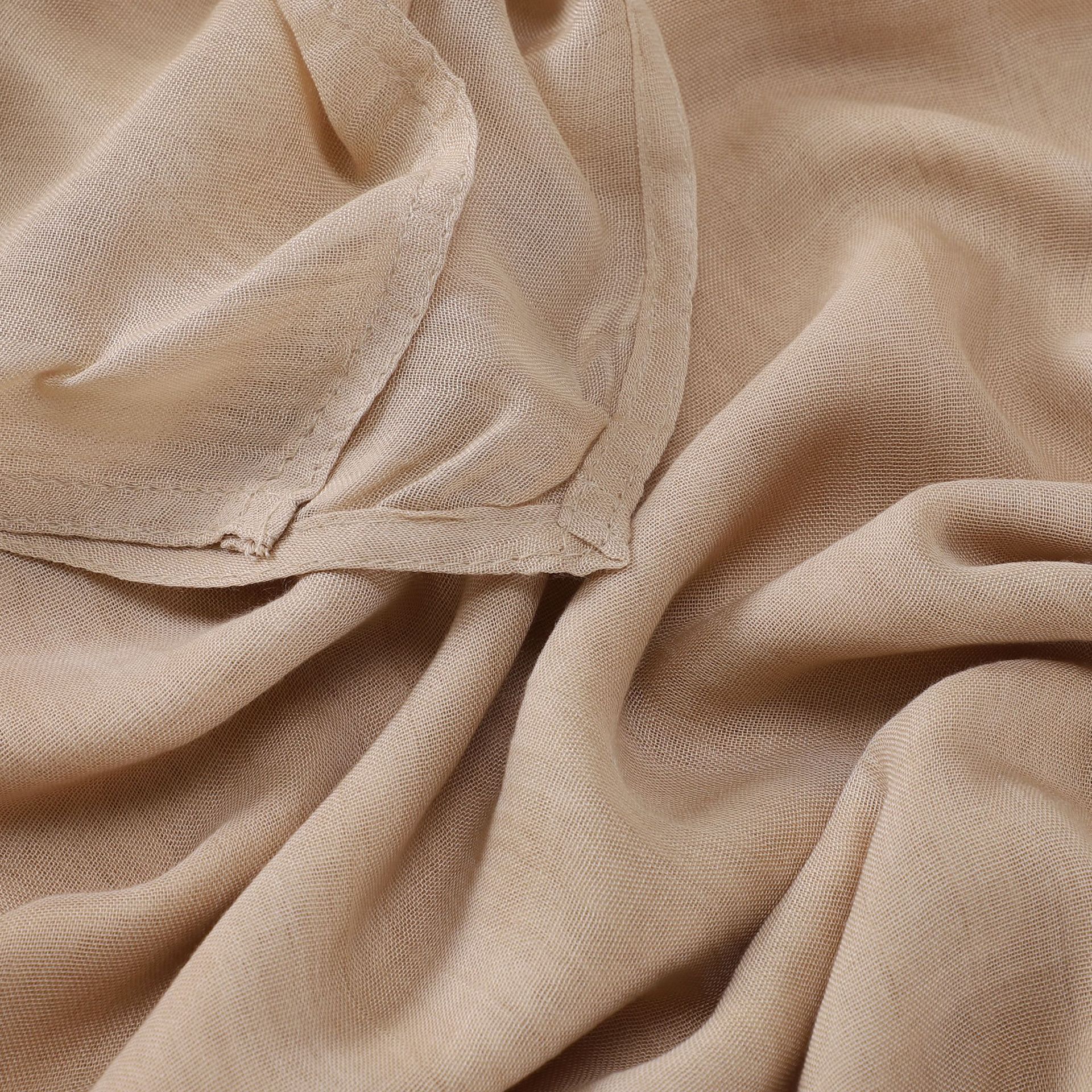 New monochrome wide-brimmed thin modal breathable scarf women's solid color hot selling Malay Indonesian rayon scarf