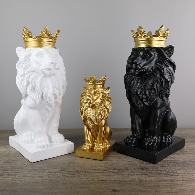 Cross-border Amazon simple creative home living room office decoration Nordic Crown lion lion