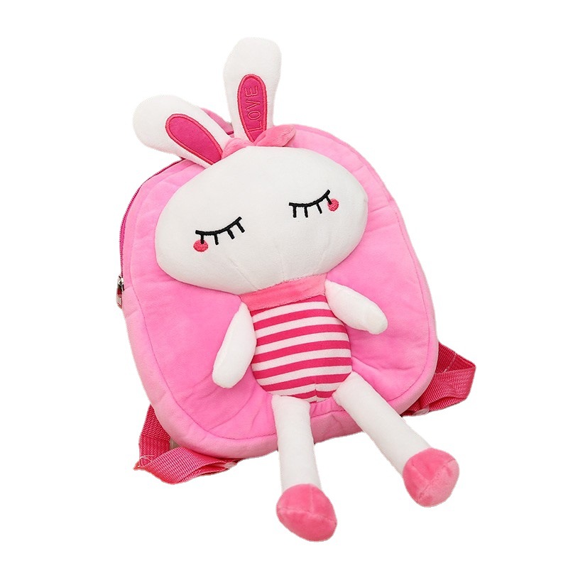 Kindergarten preschool baby class schoolbag outdoor leisure cartoon backpack long leg rabbit schoolbag cross-border supply