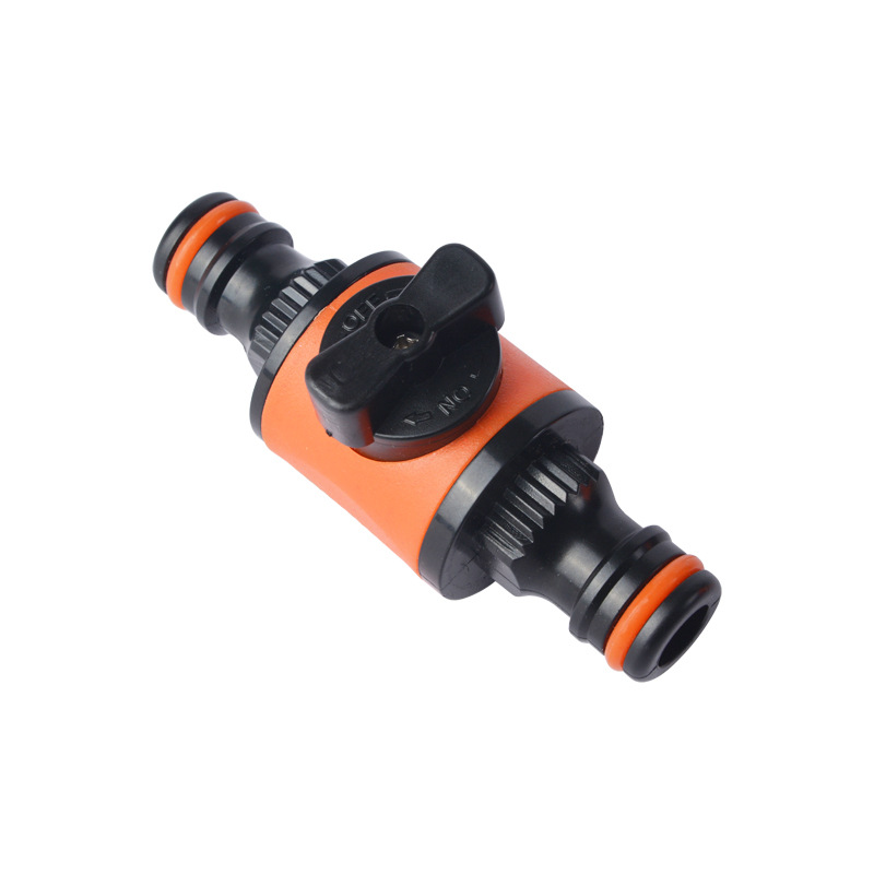 Factory supply garden joint water pipe quick connection fittings double nipple with switch valve extension quick connection