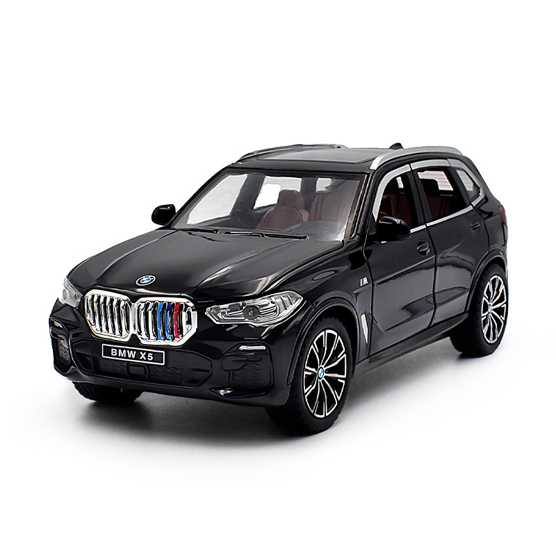 1:24X5 simulation alloy Model pull back sound and light six-door boy toy car boutique ornaments wholesale