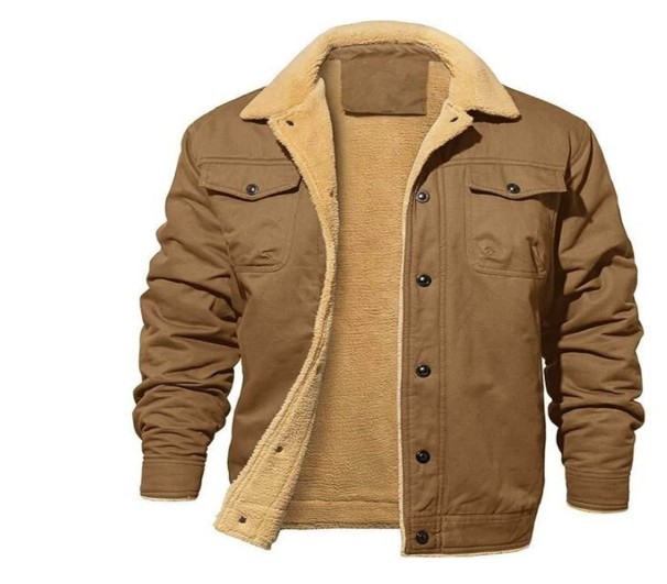 Cross-border spot autumn and winter new manufacturers men's jacket velvet cotton frock casual jacket men's jacket