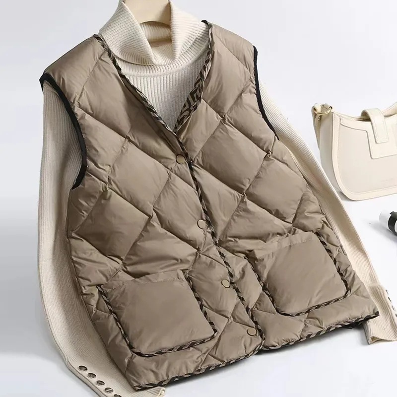 One-piece delivery vest autumn and winter New down cotton vest women's versatile Korean style Loose Women's vest new vest