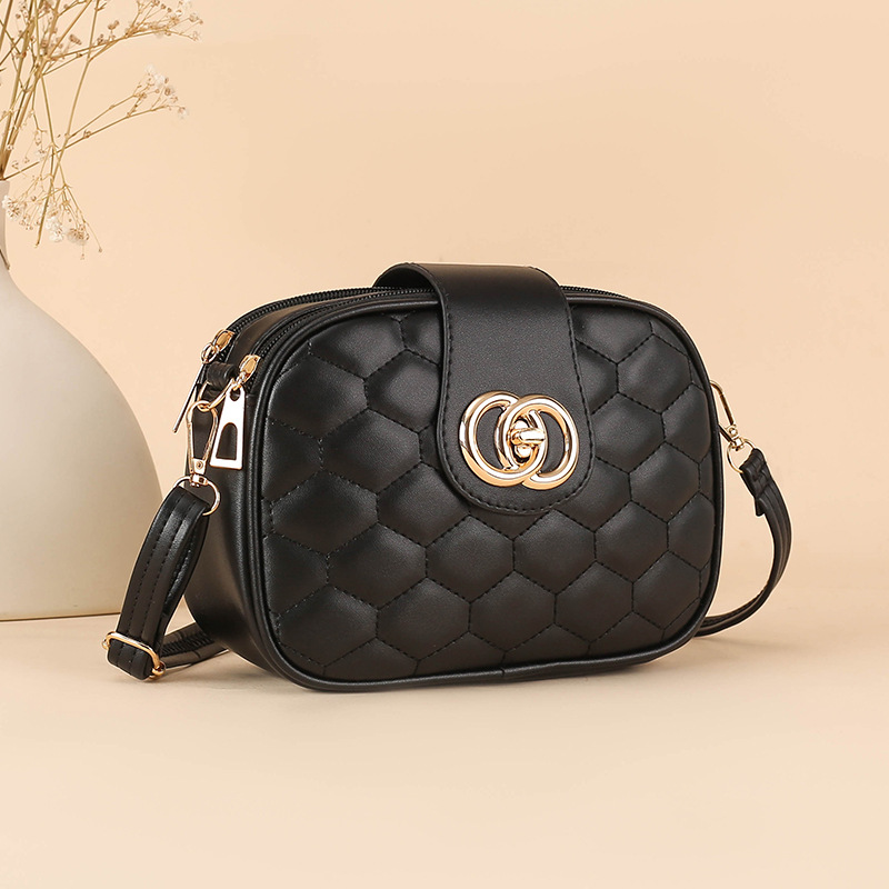 Textured Bag Small Chanel Style High-end Shoulder Bag All-match Satchel Bag Source Factory Women's Multi-layer Small Round Bag