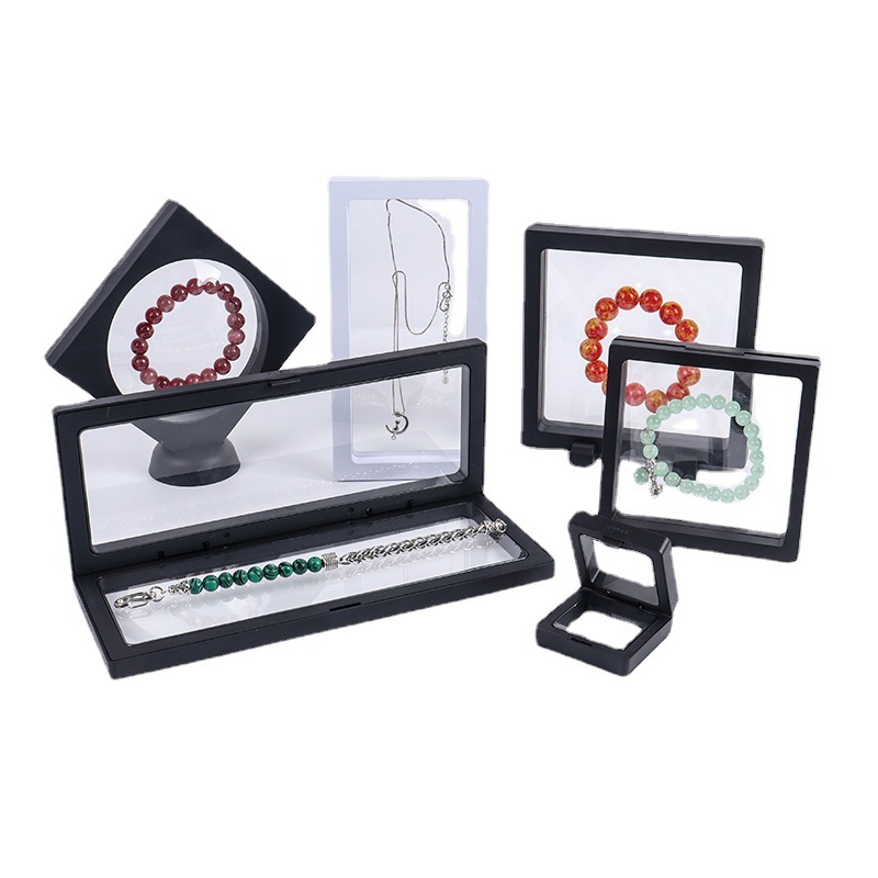 Full Model Plastic PE Film Suspension Packaging Box Ring Necklace Jewelry Display Box Gift Storage Packaging Box