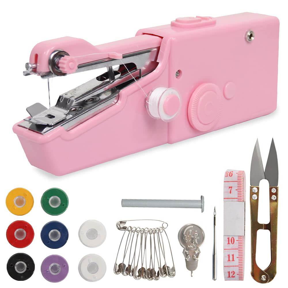 Cross-Border explosion hand-held portable electric sewing machine household mini sewing clothing fabric sewing tool set