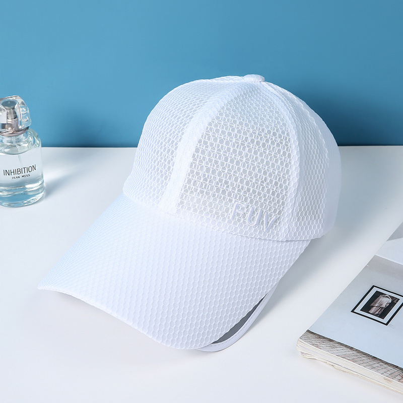 Korean-style summer women's retractable lenses UV-resistant breathable baseball cap outdoor travel Sun cap mesh tennis cap