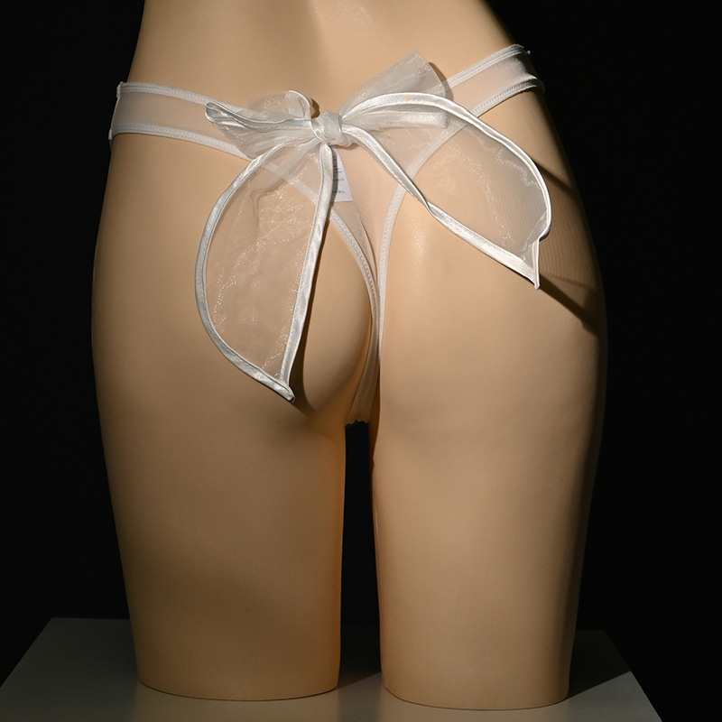 Spring New 2020 T pants ribbon bow bunny sexy transparent thin strap girl Japanese and Korean style Lolita OL